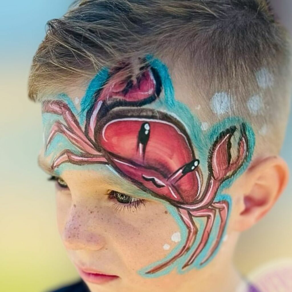 maquillage enfant front joue crabe