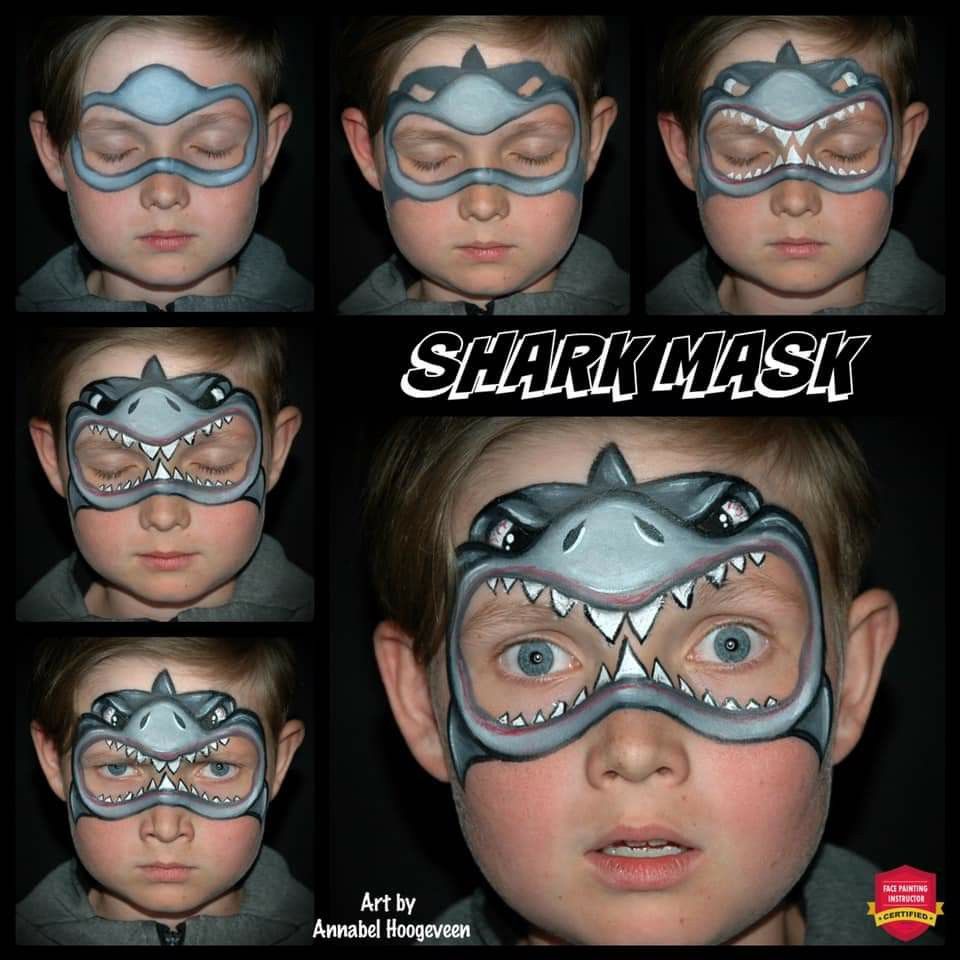 tutoriel maquillage masque requin annabel hoogeveen